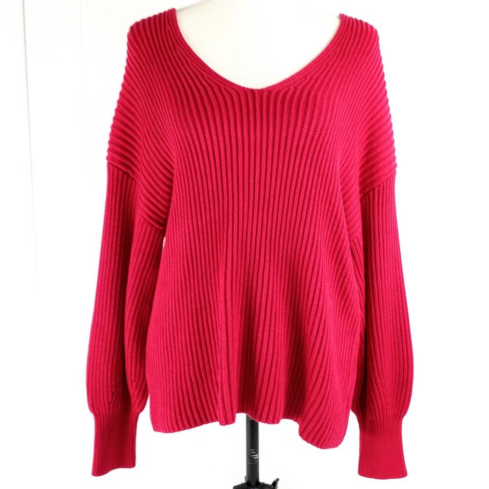 Tommy Bahama Coasta Sienna V Neck Sweater Large L Java Red Pullover NWT